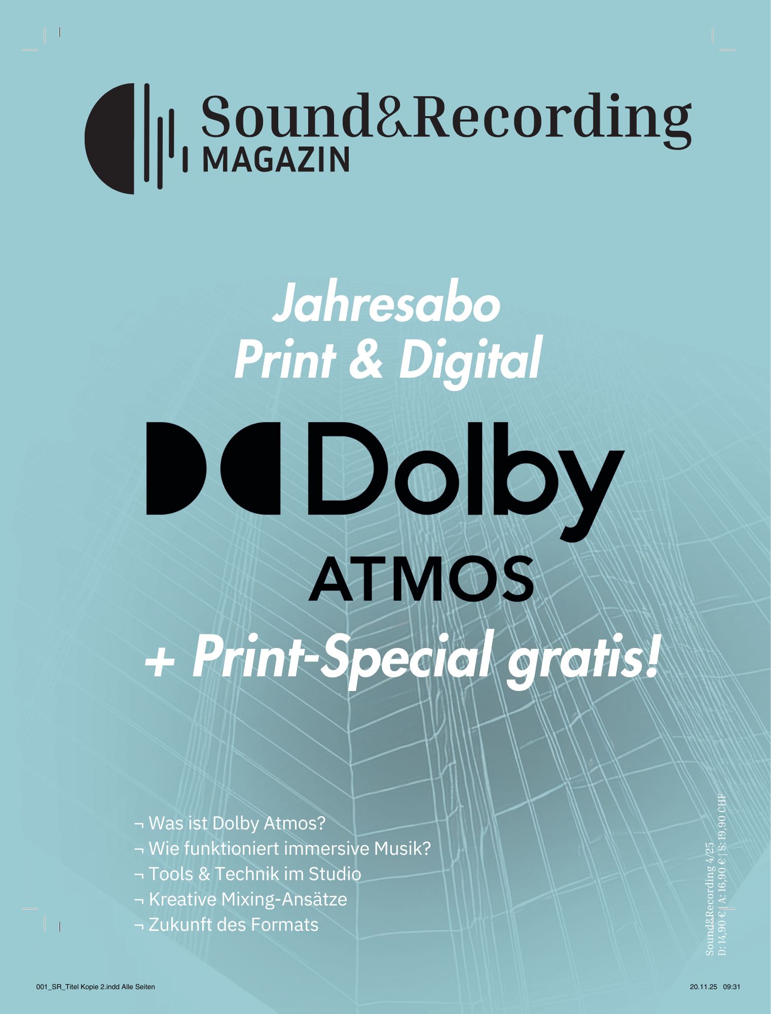 Black Friday Deal – Sound&Recording Magazin Jahresabonnement – Print & Digital
