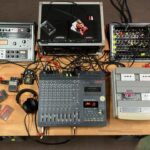 Studiosetup von Stefan mit Tascam Portastudio und Studio-Hardware