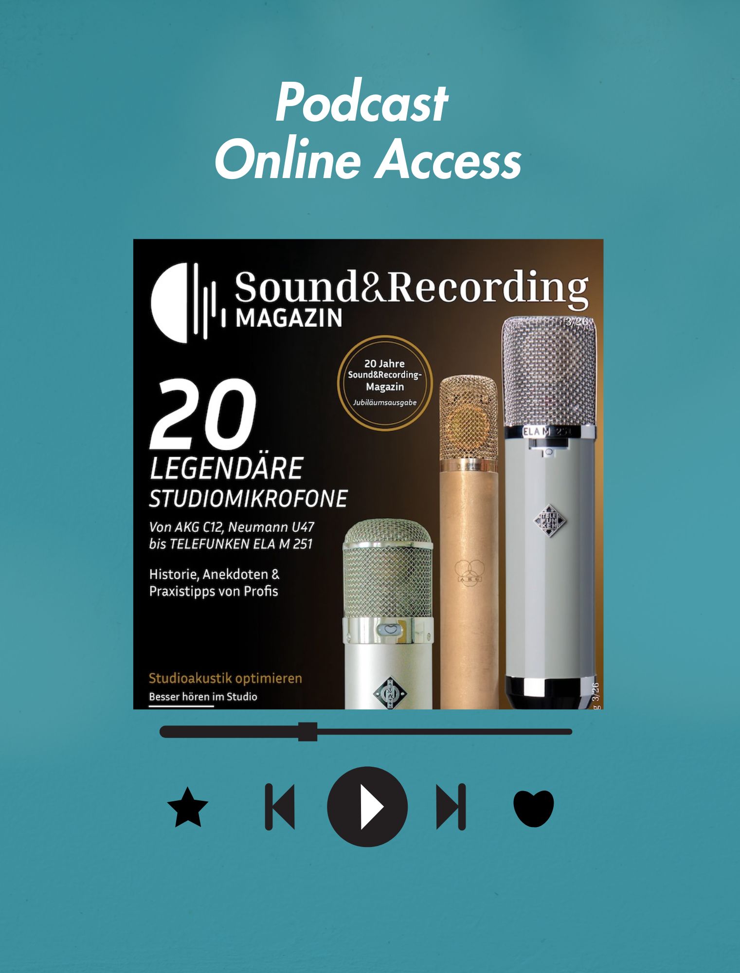 20 legendäre Studiomikrofone – Podcast Online Access